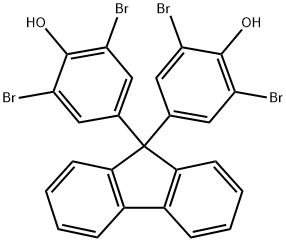 9,9-BIS(3',5'-DIBROMO-4'-HYDROXYPHENYL)FLUORENE Struktur