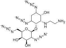 5-[(2-AMINOETHYL)AMINO]-1,3-DIAZIDO-1,2,3,5-TETRADEOXY-4-O-(2,6-DIAZIDO-2,6-DIDEOXY-D-GLUCOPYRANOSYL)-D-MYO-INOSITOL Struktur