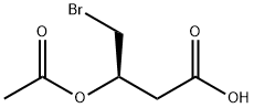 Butanoic acid, 3-(acetyloxy)-4-bromo-, (3R)- Struktur