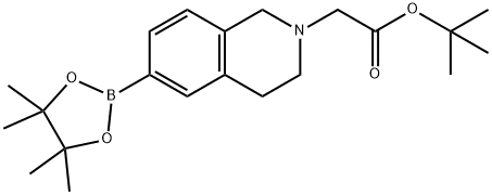 tert-butyl 2-(6-(4,4,5,5-tetramethyl-1,3,2-dioxaborolan-2-yl)-3,4-dihydroisoquinolin-2(1H)-yl)acetate Struktur