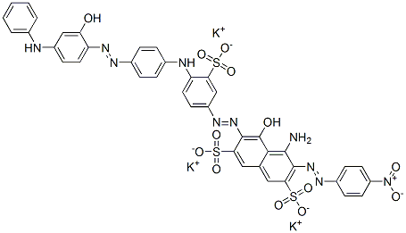 4-amino-6-[[4-[[4-[[4-anilino-2-hydroxyphenyl]azo]phenyl]amino]-3-sulphophenyl]azo]-5-hydroxy-3-[(4-nitrophenyl)azo]naphthalene-2,7-disulphonic acid, potassium salt Struktur