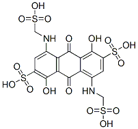 9,10-dihydro-1,5-dihydroxy-9,10-dioxo-4,8-bis[(sulphomethyl)amino]anthracene-2,6-disulphonic acid Struktur