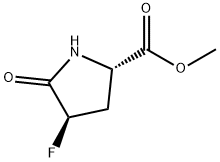 Proline, 4-fluoro-5-oxo-, methyl ester, trans- (9CI) Struktur