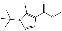 Methyl 1-(tert-butyl)-5-methyl-1H-pyrazole-4-carboxylate Struktur