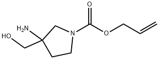 1-Pyrrolidinecarboxylic acid, 3-aMino-3-(hydroxyMethyl)-, 2-propen-1-yl ester Struktur