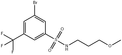 3-ブロモ-N-(3-メトキシプロピル)-5-(トリフルオロメチル)ベンゼンスルホンアミド price.