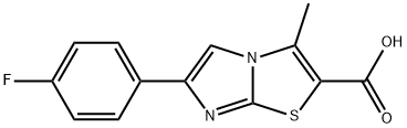 6-(4-FLUOROPHENYL)-3-METHYLIMIDAZO[2,1-B]THIAZOLE-2-CARBOXYLIC ACID Struktur