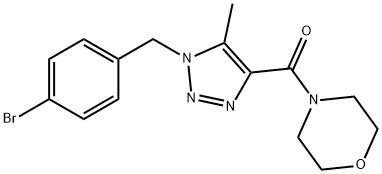 [1-(4-bromobenzyl)-5-methyl-1H-1,2,3-triazol-4-yl](morpholino)methanone Struktur