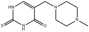 5-[(4-methylpiperazino)methyl]-2-thioxo-2,3-dihydro-4(1H)-pyrimidinone Struktur