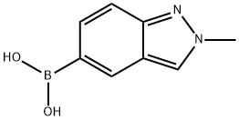 2-甲基-2H-吲唑-5-硼酸, 952319-71-0, 結(jié)構(gòu)式