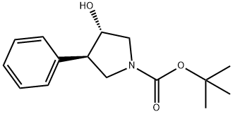 tert-butyl (3S,4R)-3-hydroxy-4-phenylpyrrolidine-1-
carboxylate Struktur