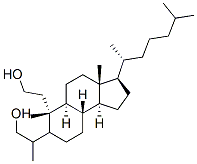 4-methyl-2,3-secocholestane-2,3-diol Struktur