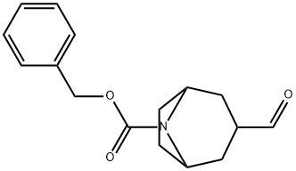 (3-exo)-benzyl3-formyl-8-azabicyclo[3.2.1]octane-8-carboxylate Struktur