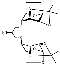 2-Amino-1,3-bis(1,6-anhydro-2,3-O-isopropylidene-b-D-mannopyranose-4-O-yl)-propane Struktur