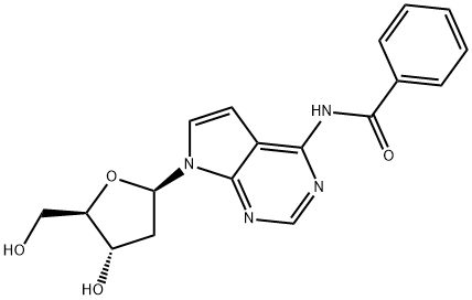 N4-BENZOYL-7-DEAZA-2'-DEOXYADENOSINE Struktur