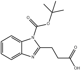 3-(1-(Tert-Butoxycarbonyl)-1H-Benzo[D]Imidazol-2-Yl)Propanoic Acid Struktur