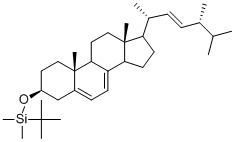 tert-Butyl-[10,13-dimethyl-17-(1,4,5-trimethyl-hex-2-enyl)-2,3,4,9,10,11,12,13,14,15,16,17-dodecahydro-1H-cyclopenta[a]phenanthren-3-yloxy]-dimethyl-silane Struktur