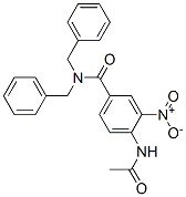 4-Acetamido-N,N-dibenzyl-3-nitrobenzamide Struktur