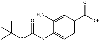 3-AMINO-4-TERT-BUTOXYCARBONYLAMINO-BENZOIC ACID Struktur