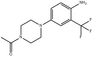 1-(4-(4-amino-2-(trifluoromethyl)phenyl)piperazin-1-yl)ethanone Struktur