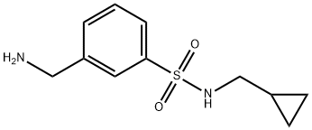 3-(aminomethyl)-N-(cyclopropylmethyl)benzenesulfonamide Struktur