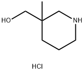 3-(HydroxyMethyl)-3-Methylpiperidine hydrochloride Struktur