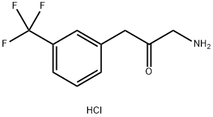 1-AMINO-3-[4-(TRIFLUOROMETHYL)PHENYL]ACETONE HYDROCHLORIDE Struktur