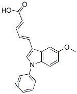 2,4-Pentadienoic acid, 5-5-methoxy-1-(3-pyridinyl)-1H-indol-3-yl- Struktur