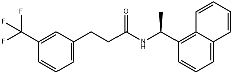 N-(1-naphthalen-1-yl-ethyl)-3-(3-trifluoroMethyl-phenyl)-propionaMide Struktur