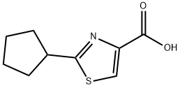 2-Cyclopentylthiazole-4-carboxylic acid Struktur