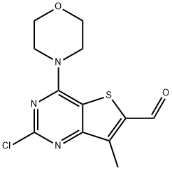 2-chloro-7-Methyl-4-Morpholinothieno[3,2-d]pyriMidine-6-carbaldehyde Struktur