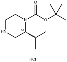 (R)-1-BOC-2-ISOPROPYL-PIPERAZINE HYDROCHLORIDE Struktur