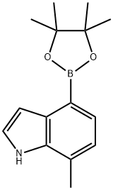 1H-Indole, 7-Methyl-4-(4,4,5,5-tetraMethyl-1,3,2-dioxaborolan-2-yl)- Struktur