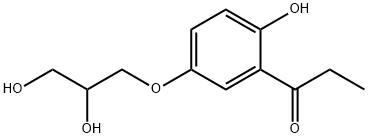 5'-(2,3-Dihydroxypropoxy)-2'-hydroxypropiophenone Struktur