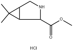 (1S,5R)-Methyl 6,6-diMethyl-3-azabicyclo[3.1.0]hexane-2-carboxylate Struktur