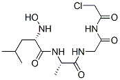 chloroacetyl-N-hydroxyleucyl-alanyl-glycinamide Struktur