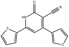 4-(furan-3-yl)-2-oxo-6-(thiophen-2-yl)-1,2-dihydropyridine-3-carbonitrile Struktur