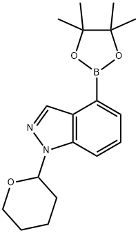 1-(tetrahydro-2H-pyran-2-yl)-4-(4,4,5,5-tetraMethyl-1,3,2-dioxaborolan-2-yl)-1H-indazole|1-(四氫-2H-吡喃-2-基)-4-(4,4,5,5-四甲基-1,3,2-二噁硼烷-2-基)-1H-吲唑