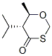 1,3-Oxathian-4-one,6-methyl-5-(1-methylethyl)-,trans-(9CI) Struktur