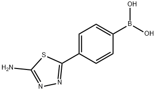 2-Amino-5-(4-boronophenyl)-1,3,4-thiadiazole Struktur