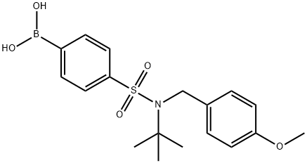 N-t-Butyl-N-(4-methoxybenzyl) 4-boronobenzenesulfonamide Struktur