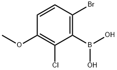 6-Bromo-2-chloro-3-methoxyphenylboronic acid Struktur