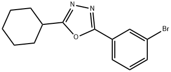 2-(3-Bromophenyl)-5-cyclohexyl-1,3,4-oxadiazole Struktur