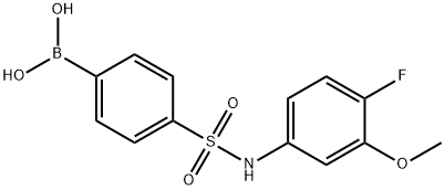 4-(N-(4-Fluoro-3-methoxyphenyl)sulfamoyl)phenylboronic acid Struktur