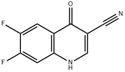 6,7-difluoro-4-oxo-1,4-dihydroquinoline-3-carbonitrile Struktur