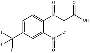 ([2-NITRO-4-(TRIFLUOROMETHYL)PHENYL]SULFINYL)ACETIC ACID Struktur