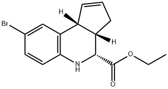 (3AR,4S,9BS)-ETHYL 8-BROMO-3A,4,5,9B-TETRAHYDRO-3H-CYCLOPENTA[C]QUINOLINE-4-CARBOXYLATE Struktur