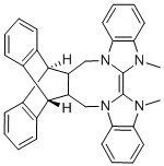 (12a,18a)-5,6,12,12a,13,18,18a,19-Octahydro-5,6-dimethyl-13,18[1',2']-benzenobisbenzimidazo [1,2-b:2',1'-d]benzo[i][2.5]benzodiazocine Struktur