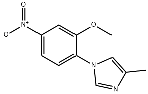 1-(2-甲氧基-4-硝基苯基)-4-甲基-1H-咪唑 結(jié)構(gòu)式