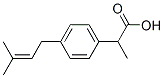 Benzeneacetic acid, -alpha--methyl-4-(3-methyl-2-butenyl)-, (-)- (9CI) Struktur